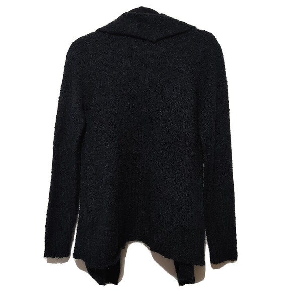 Alya Womens Textured Open Front Drapped Cardigan Color Black Size Small D01-0239 - Picture 2 of 11